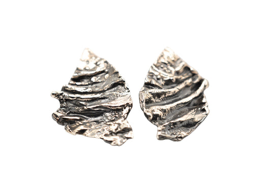 A'mmare Jewelry - Battigia Earrings Burnished Silver