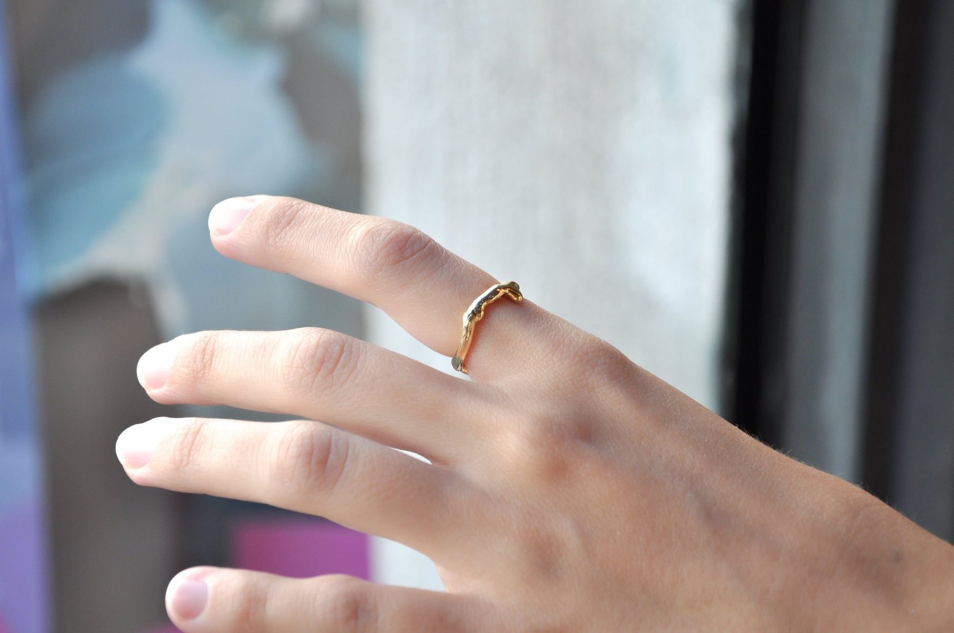 A'mmare Jewelry - Condensa Ring Gold Plated