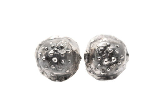 A'mmare Jewelry - Medusa Stud Earrings Burnished Silver