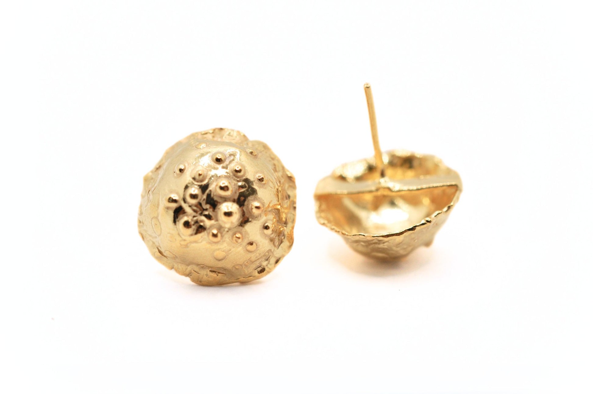 A'mmare Jewelry - Medusa Stud Earrings Gold Plated