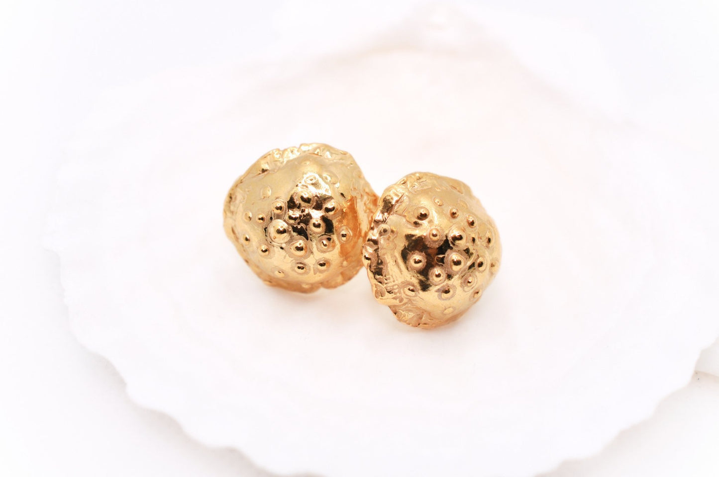 A'mmare Jewelry - Medusa Stud Earrings Gold Plated